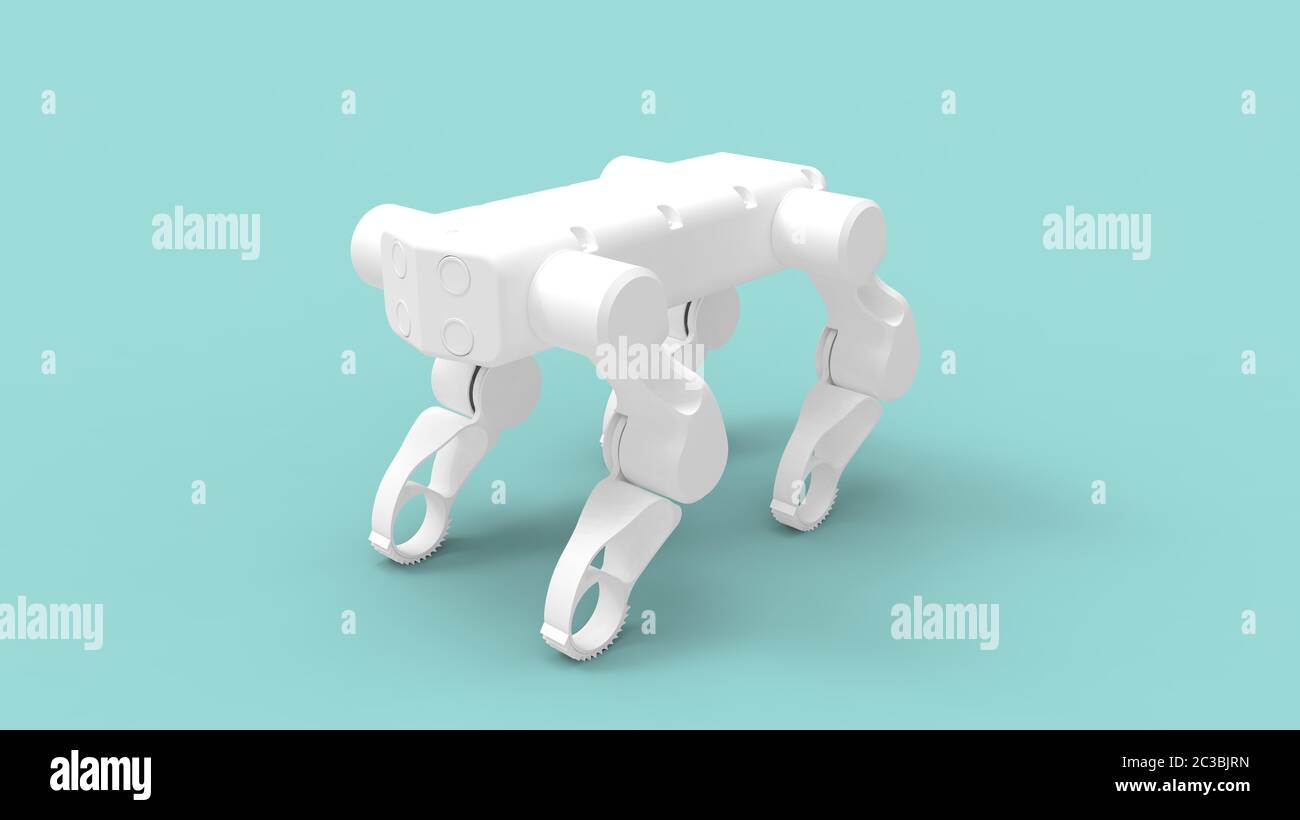 3D rendering of a robot dog animal beast four legged beast isolated Stock Photo