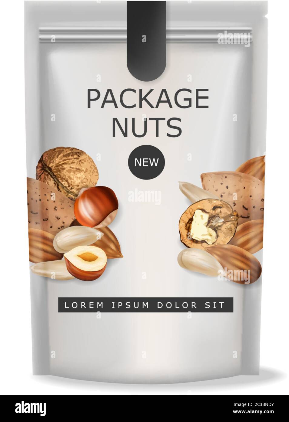 Download Nuts Vector Realistic Mock Up Greek Walnuts Almonds And Hazelnuts 3d Detailed Design Package Stock Vector Image Art Alamy