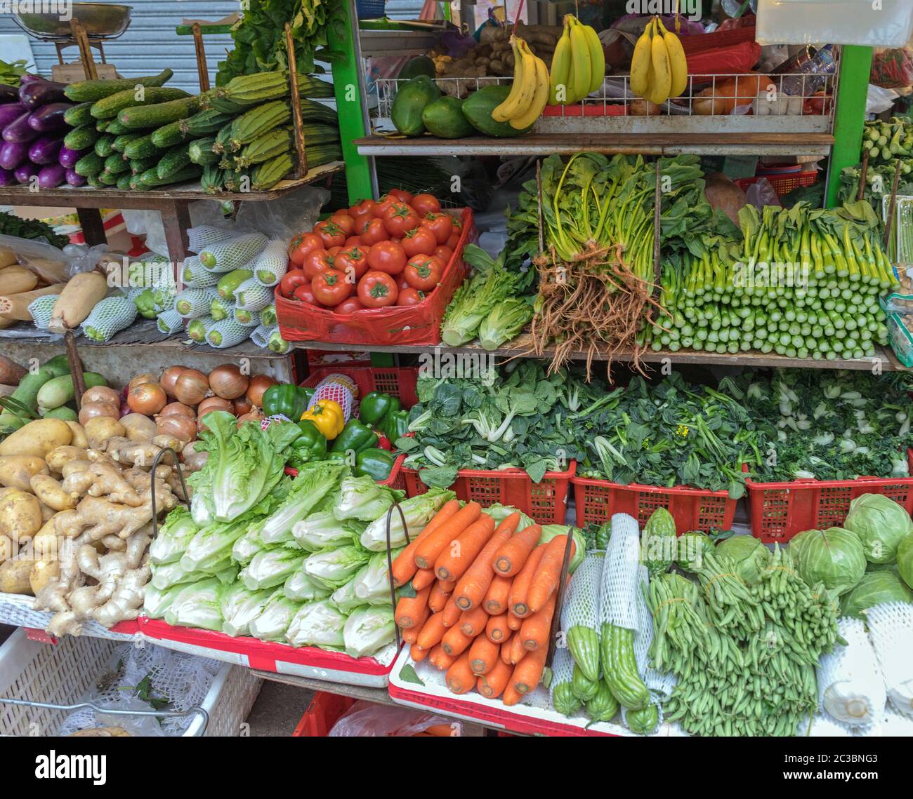 Vegetables Market Stall in Soho Hong Kong Stock Photo Alamy