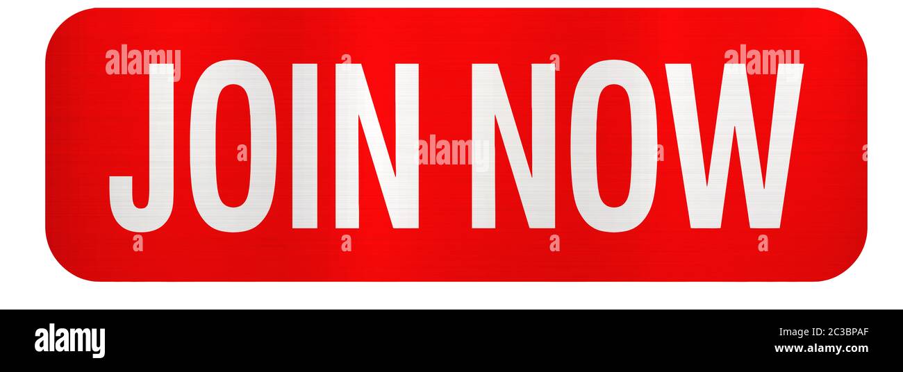 Join Now join now red metallic illustration member user Stock Photo - Alamy