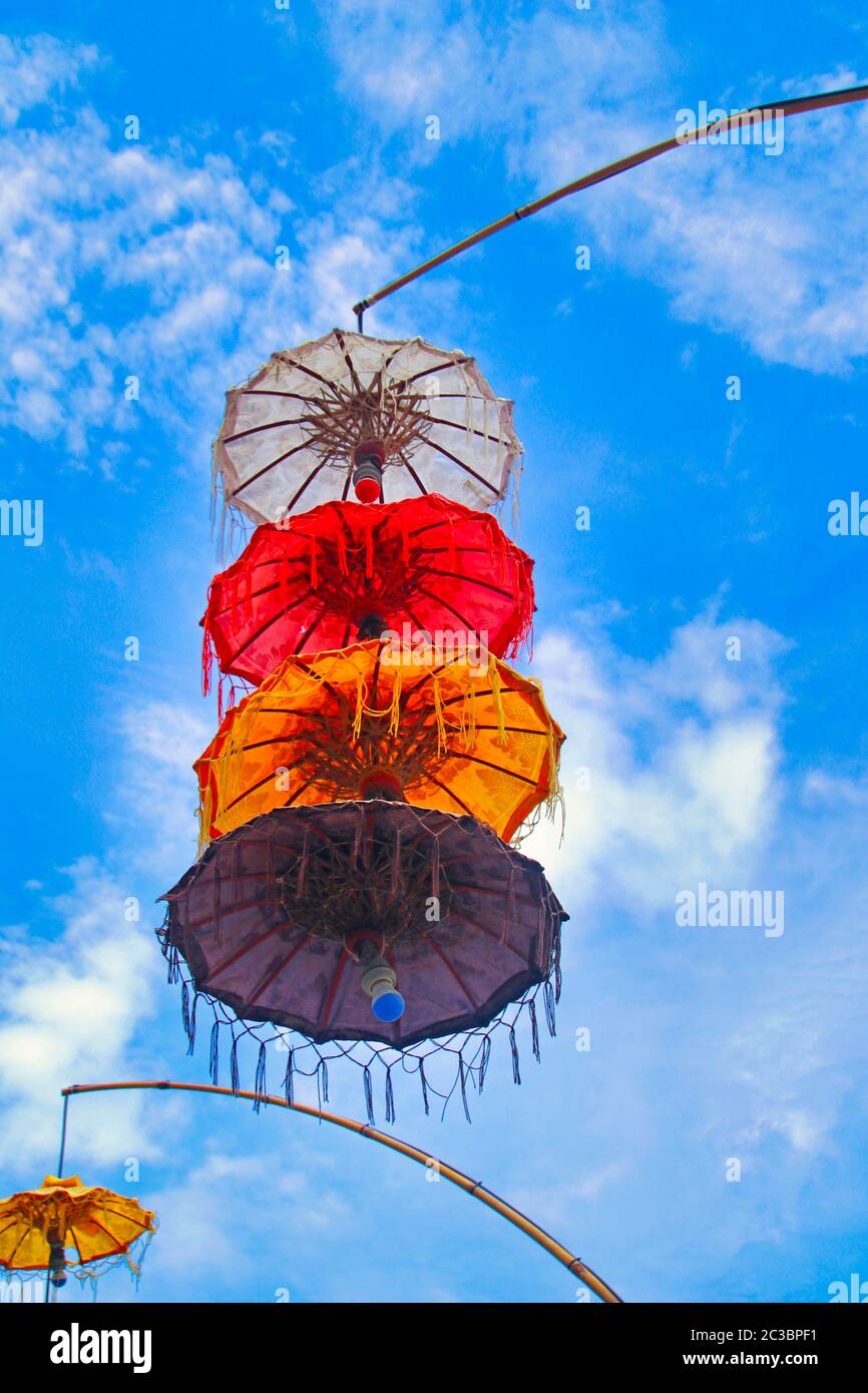 Lanterns at Gili Trawangan, Gili Islands, Indonesia, Asia Stock Photo