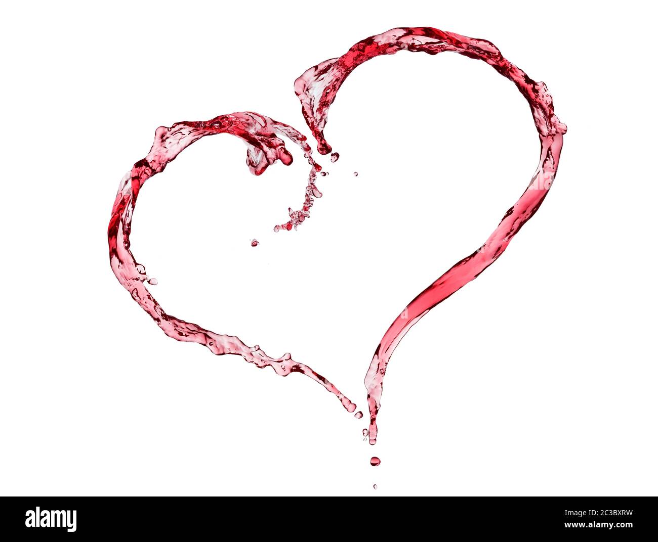 Red wine heart shaped splashing , isolated on white Stock Photo Alamy