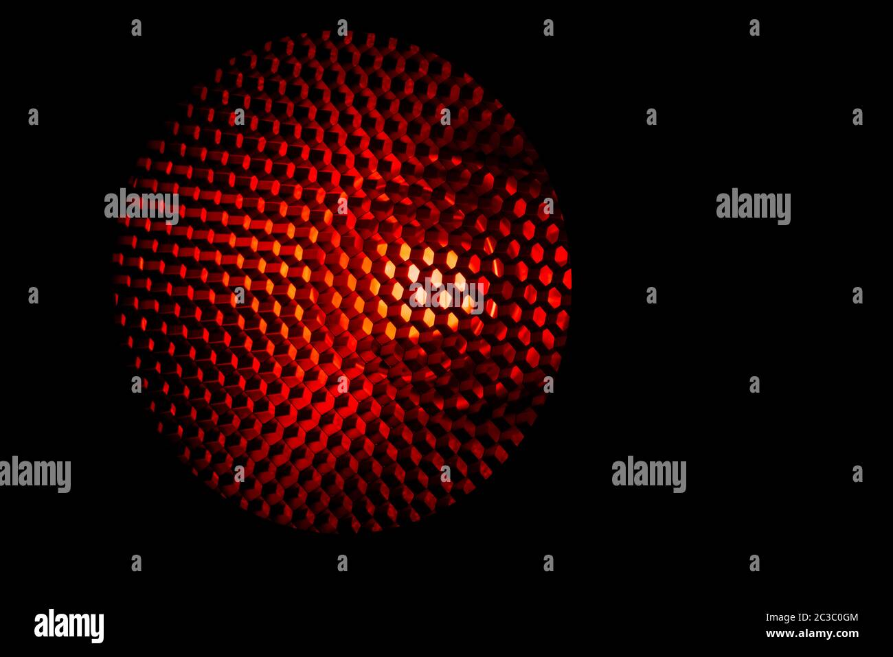 Black hexagon red neon light hi res stock photography and images