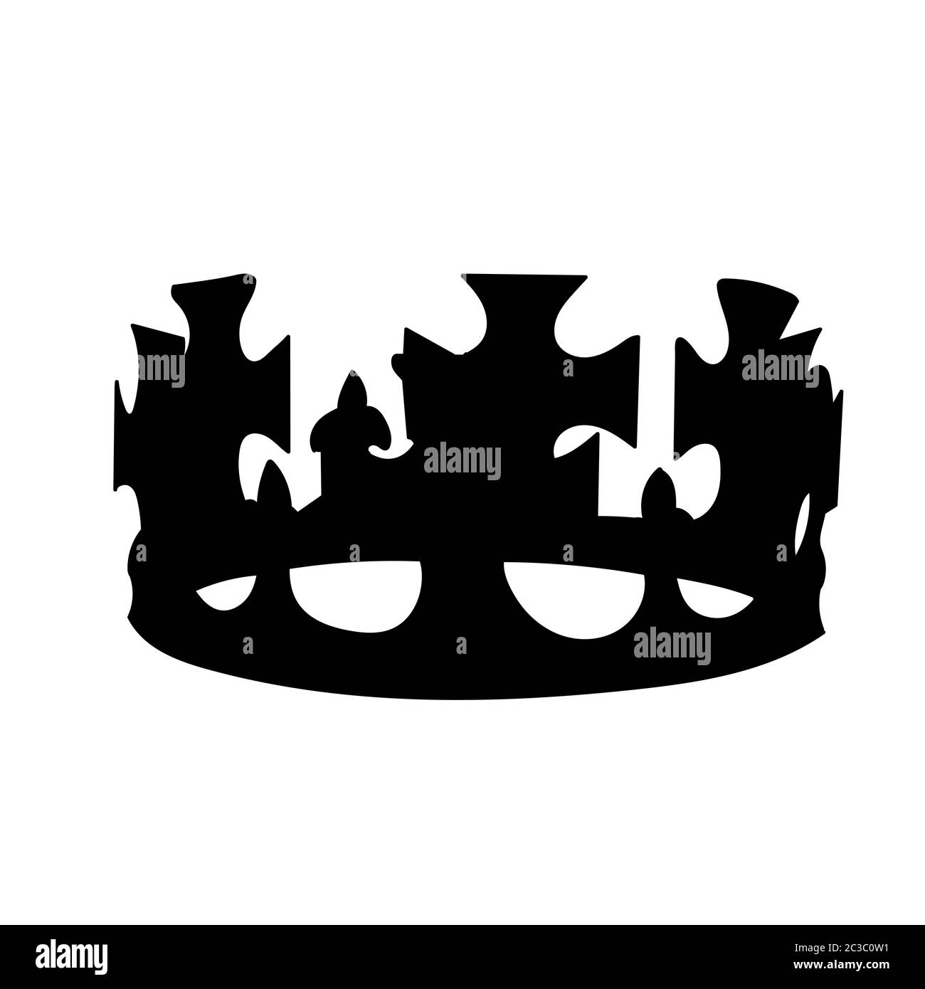 vector, on a white background, crown silhouette Stock Vector Image ...