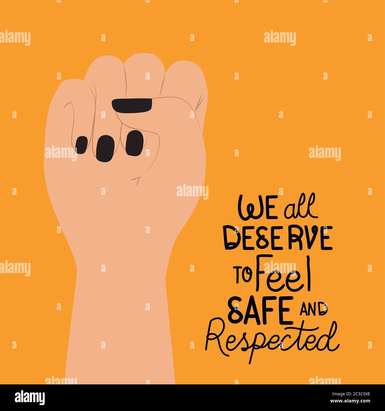 The right to feel safe and be safe Stock Vector Images - Alamy