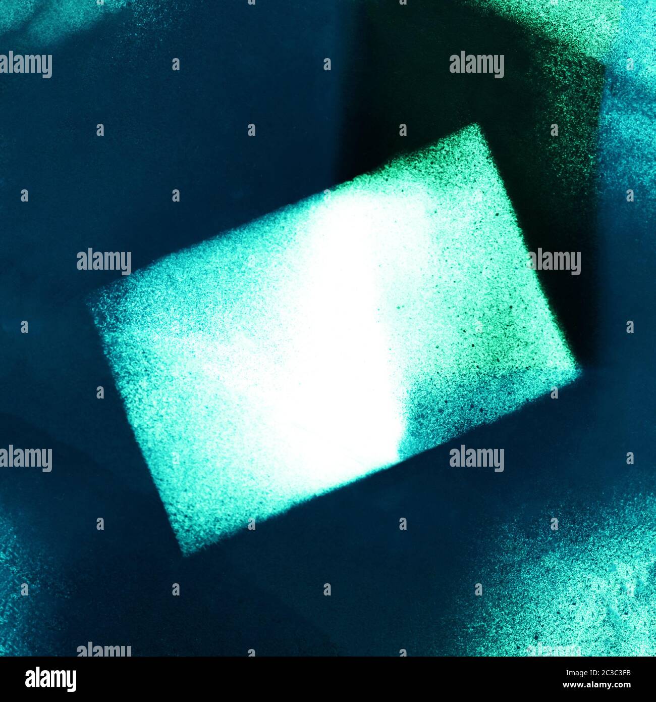 Abstract neon background with a place for a quote or other text. Teal and  dark blue texture with copy space. Surreal business ca Stock Photo - Alamy, image size:1300x1390