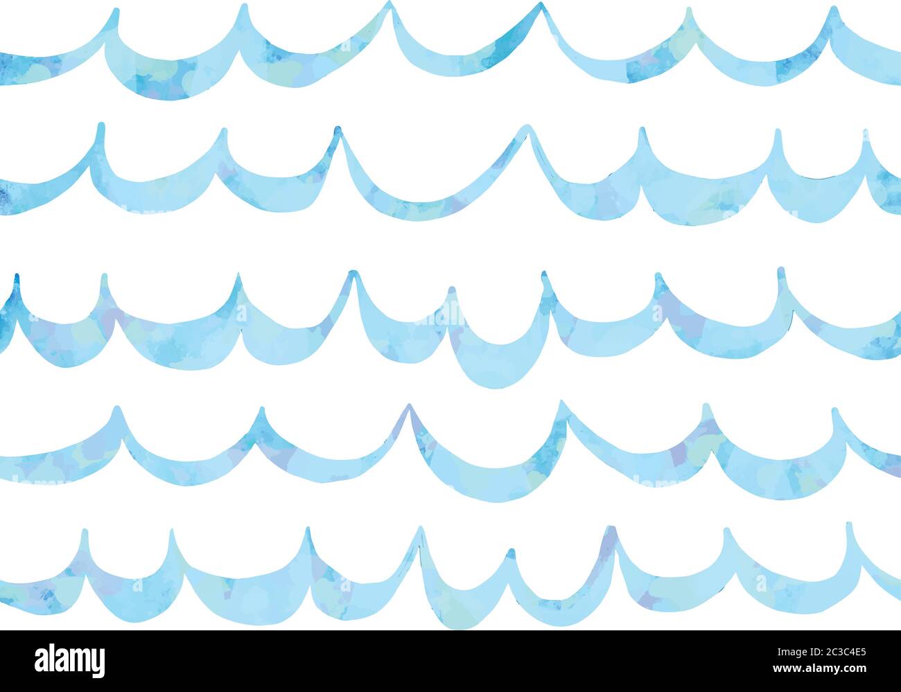 Ocean waves seamless pattern, waves pattern, ocean pattern Stock Vector