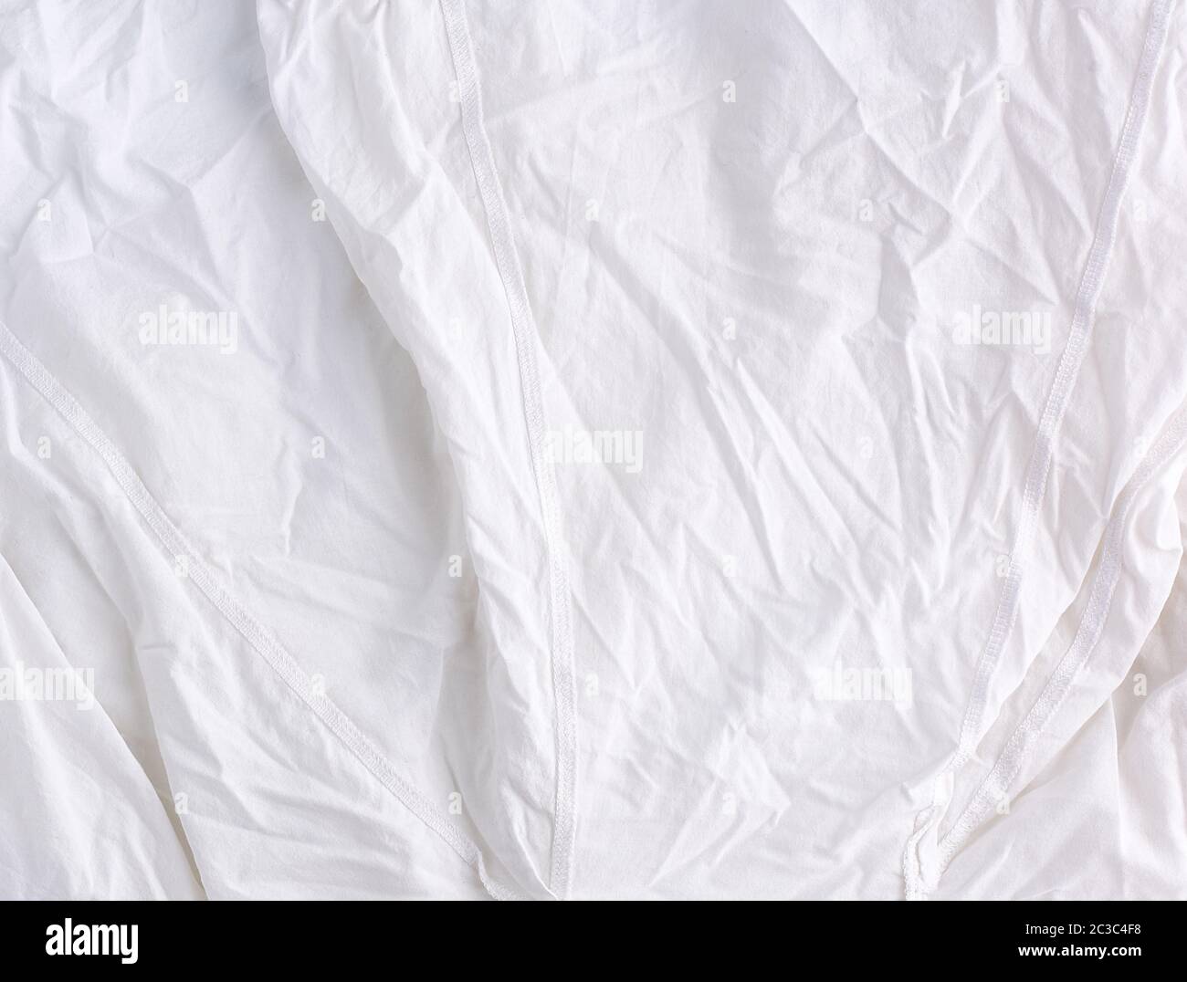 Crumpled White Cotton Fabric Fabric For Sewing Clothes And Shirts Stock  Photo - Download Image Now - iStock