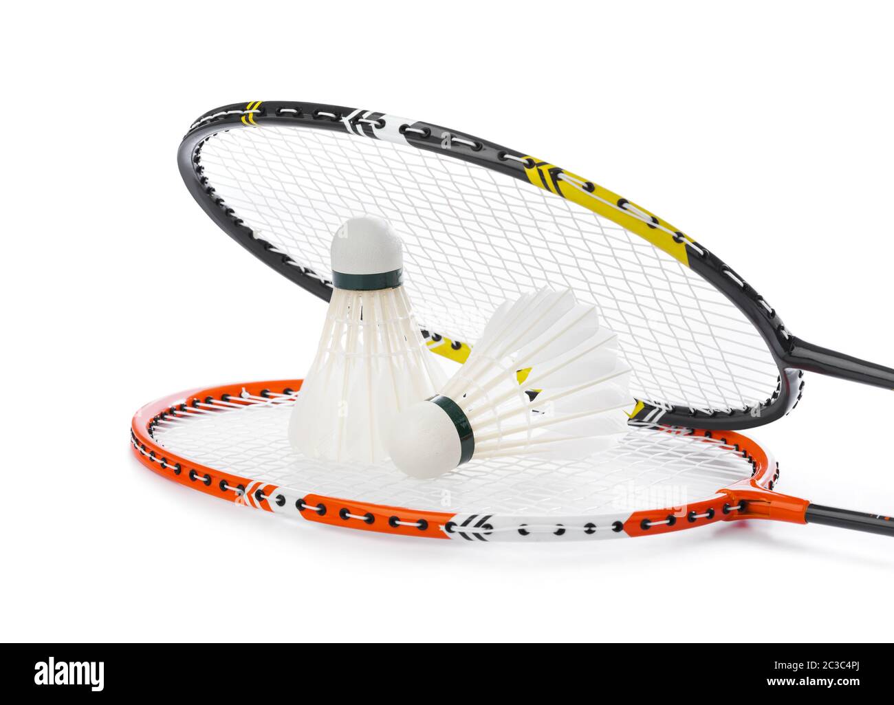 Badminton racket and shuttlecock Stock Photo Alamy
