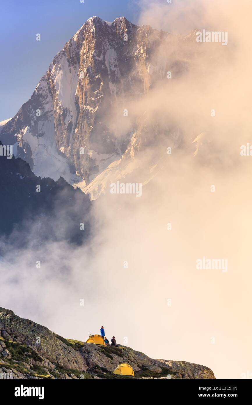 Mont Blanc massif in the French Alps Stock Photo - Alamy