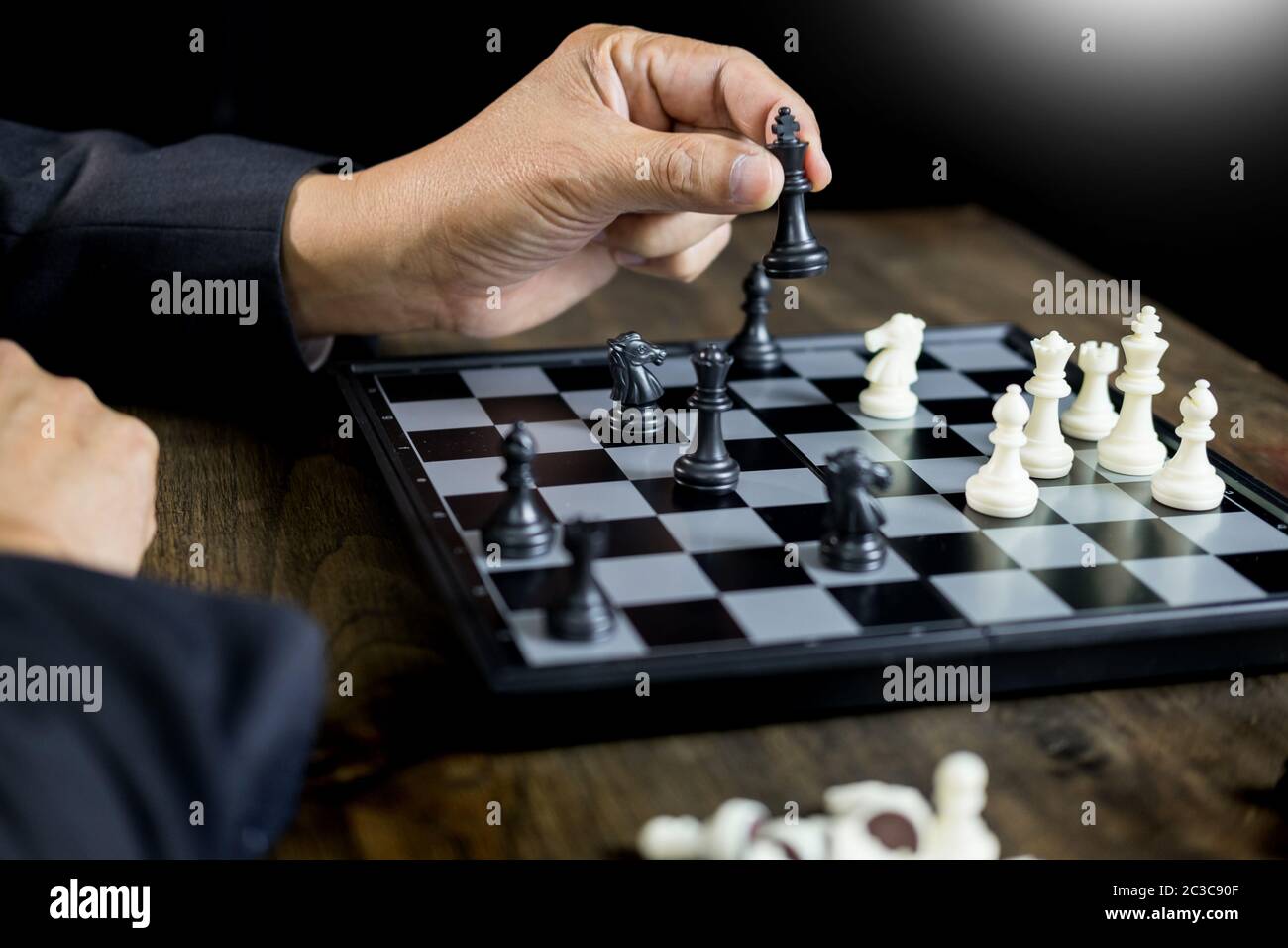 Blonde Caucasian Boy Thinking of a Next Chess Move Playing Chess. Strategy,  Planning Concept Stock Image - Image of queen, people: 207341503