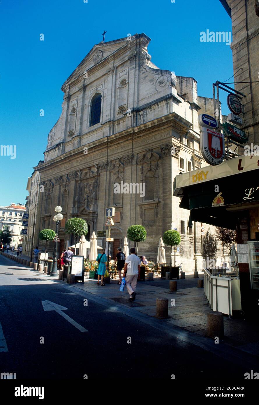 Avignon France Musee Lapidaire Former 17th Century Jesuit College with Baroque Facade Stock Photo