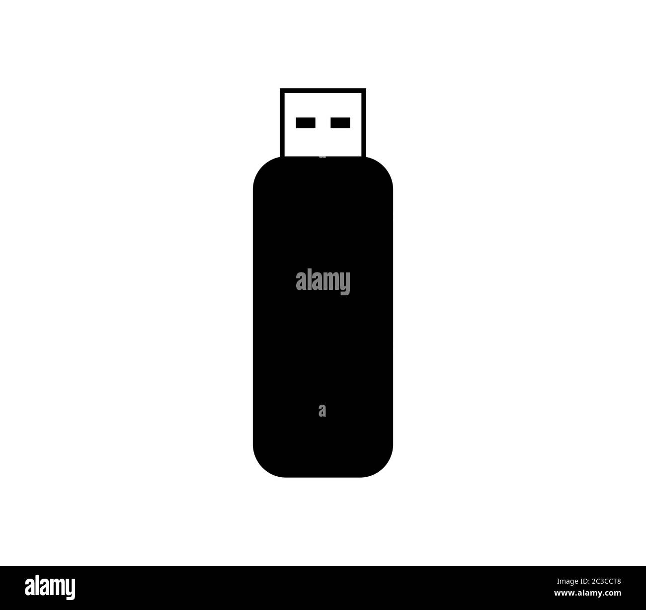 usb drive icon illustrated in vector on white background Stock Photo