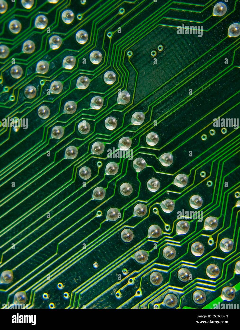 View on computer motherboard parts. Use for background or texture Stock Photo