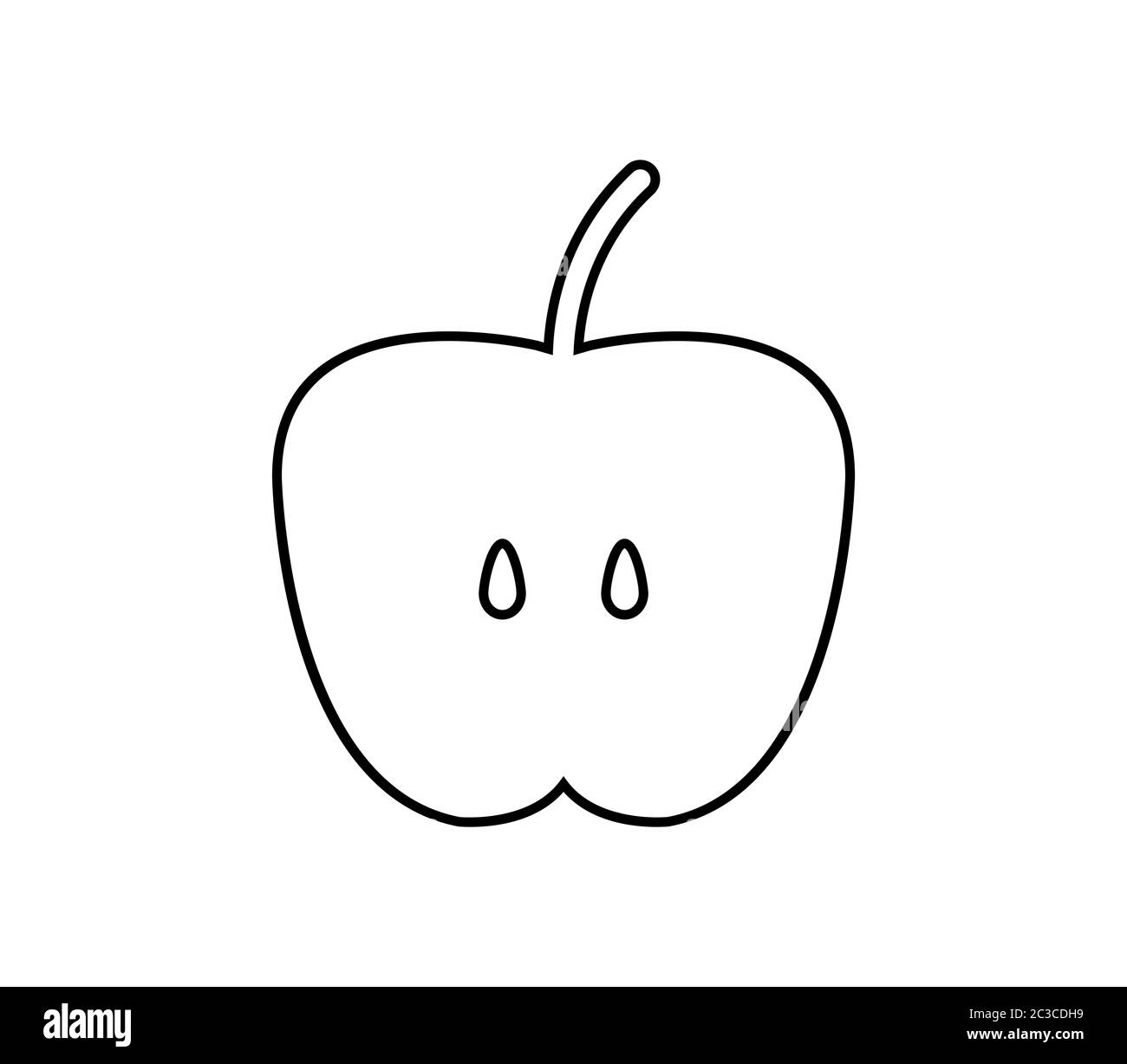 apple icon illustrated in vector on white background Stock Photo - Alamy