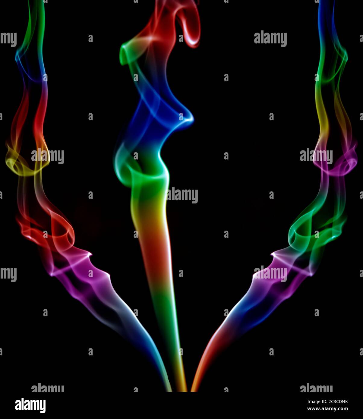 abstract colored smoke in a black background Stock Photo - Alamy