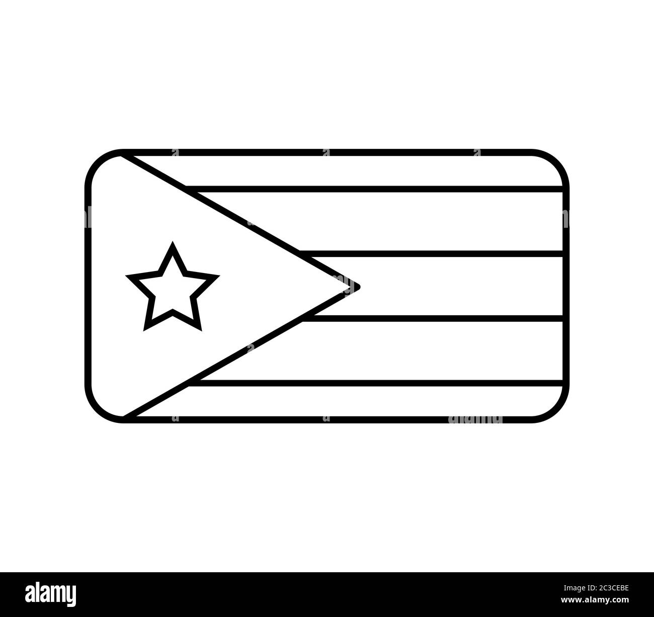 Cuba national flag Black and White Stock Photos & Images - Alamy
