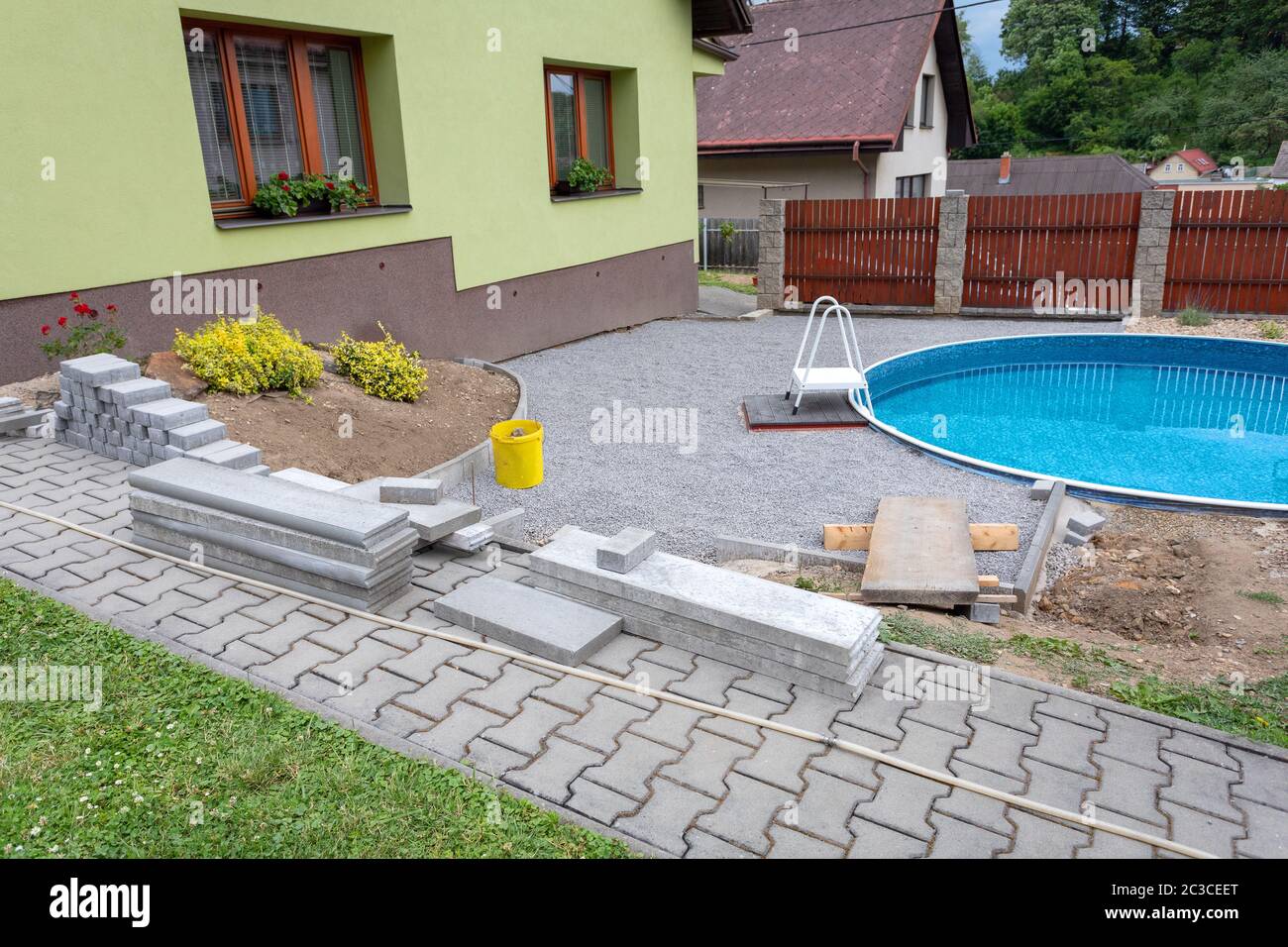 Swimming Pool Under Construction Stock Photo - Alamy