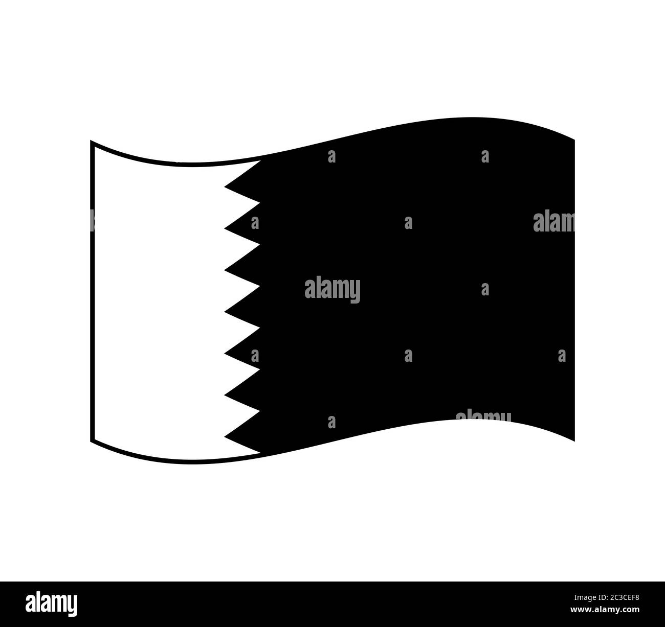 qatar flag icon illustrated in vector on white background Stock Photo