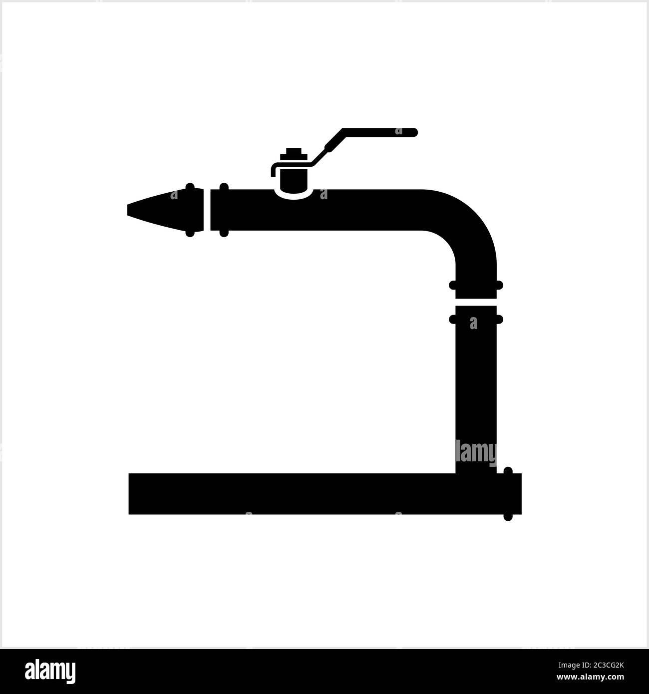 Pipe Icon, Pipe Fitting Icon Vector Art Illustration Stock Vector Image ...
