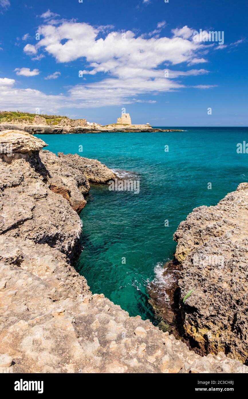 Archaeological site and tourist resort of Roca Vecchia, Puglia, Salento ...