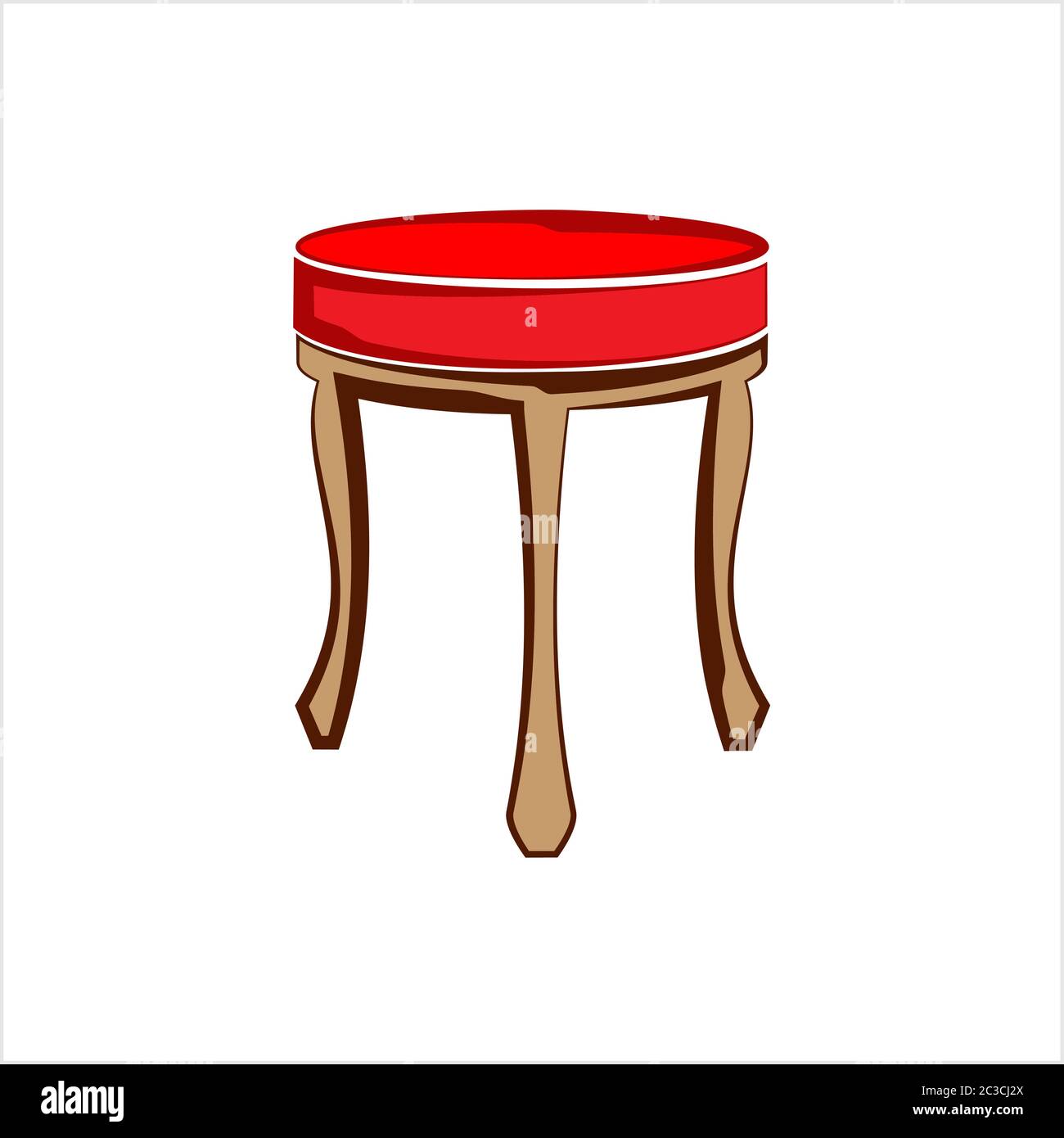 Stool Icon, Furniture Icon Vector Art Illustration Stock Vector Image