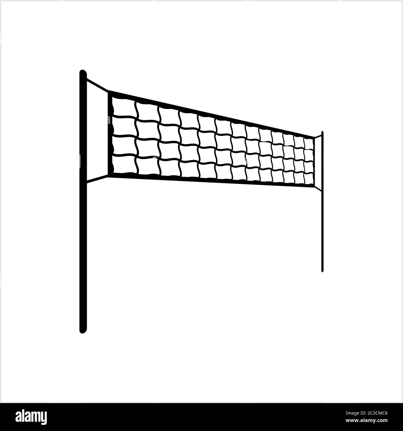 Black And White Volleyball Net Clipart