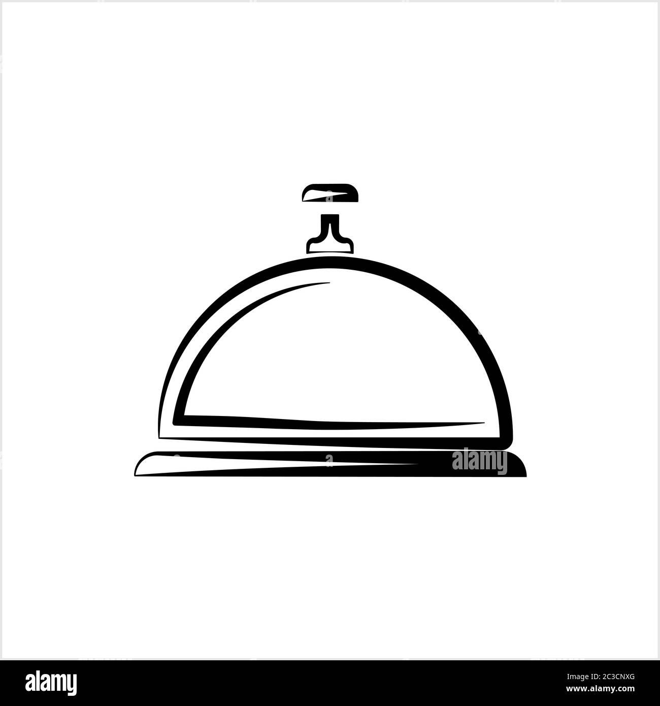 Hotel Bell Icon, Reception Bell Vector Art Illustration Stock Vector ...