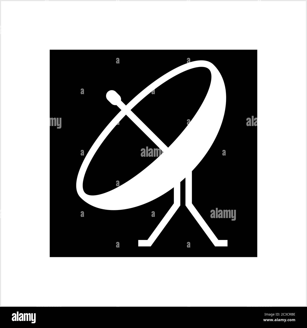 Satellite Dish Icon Vector Art Illustration Stock Vector