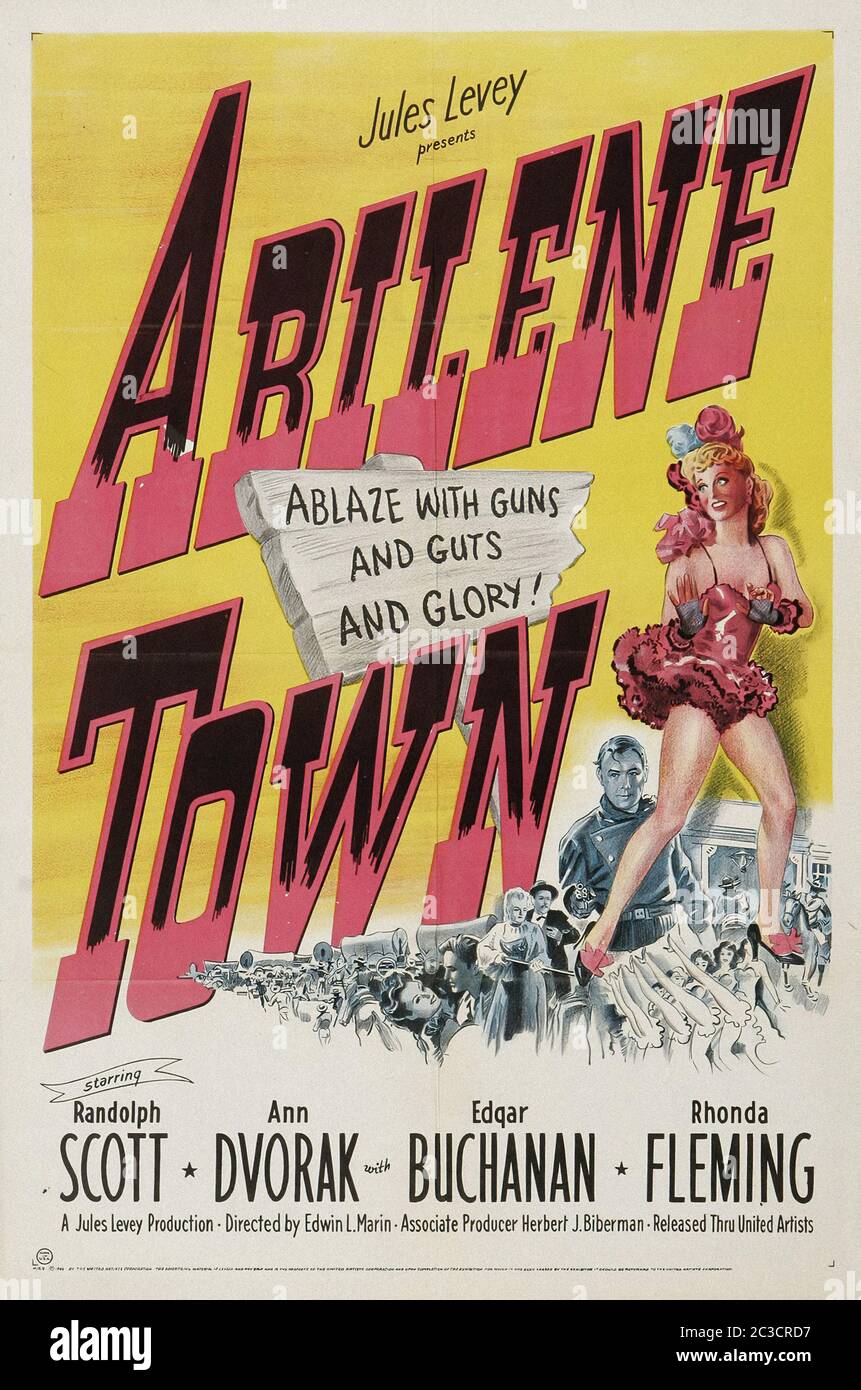 Abilene Town Vintage Movie Poster Stock Photo Alamy