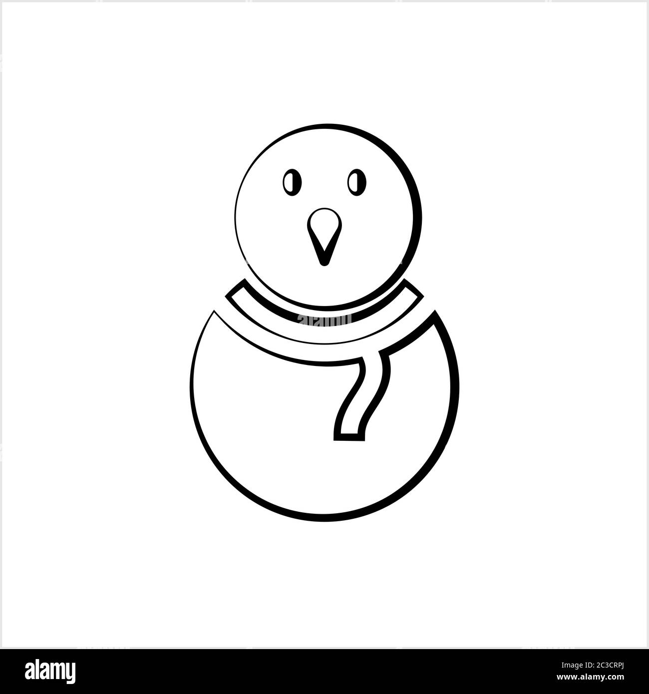 Snowman Icon, Snow Man Icon Vector Art Illustration Stock Vector Image ...