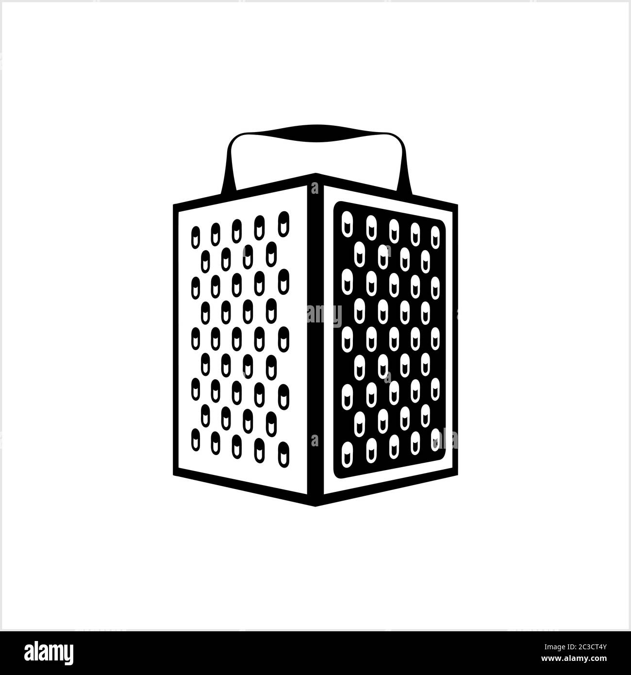 Grater Icon, Kitchen Grater Icon Vector Art Illustration Stock Vector ...