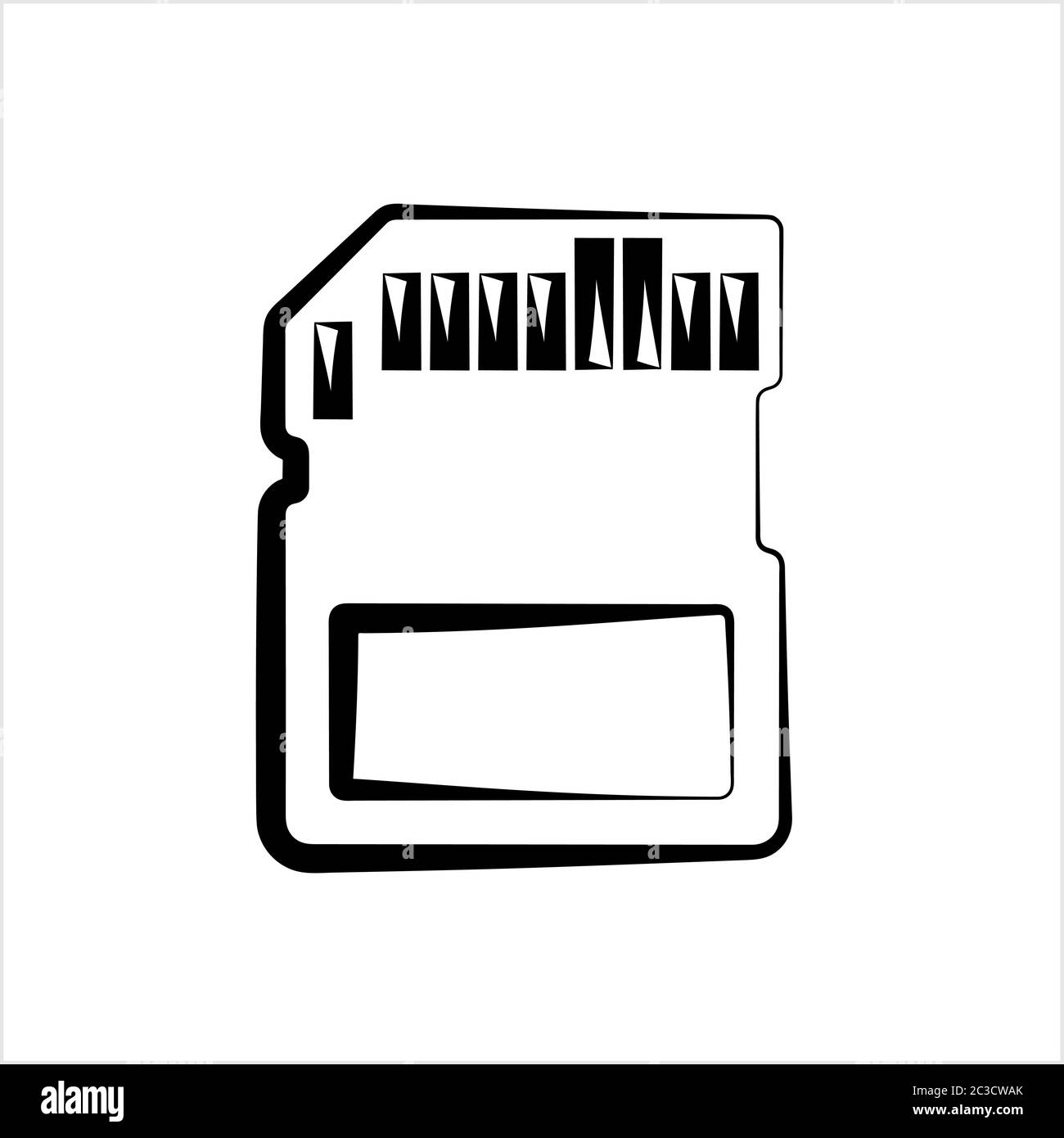 Memory Card Icon Vector Art Illustration Stock Vector Image & Art Alamy