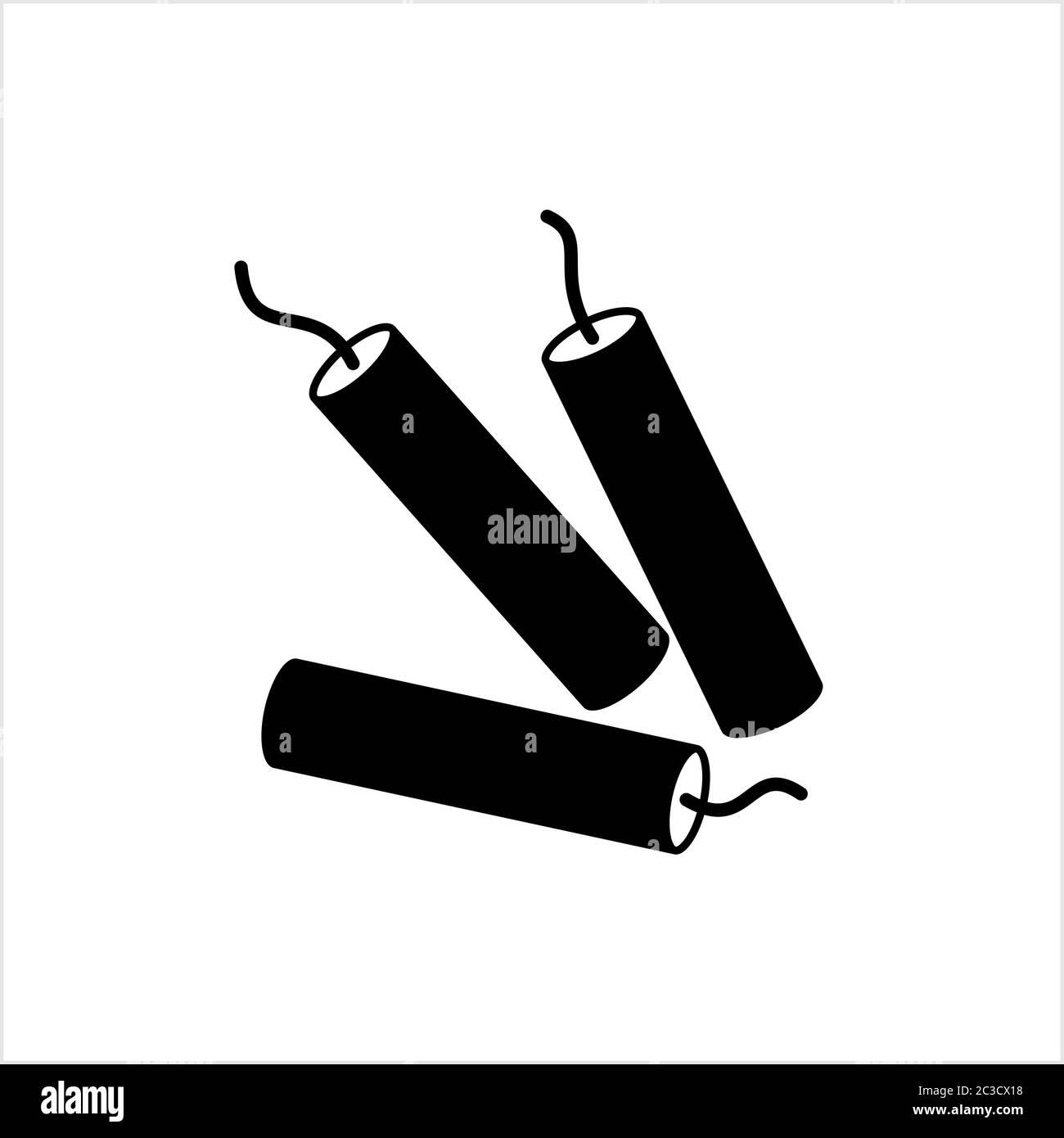 Dynamite Icon, Bomb Icon Vector Art Illustration Stock Vector