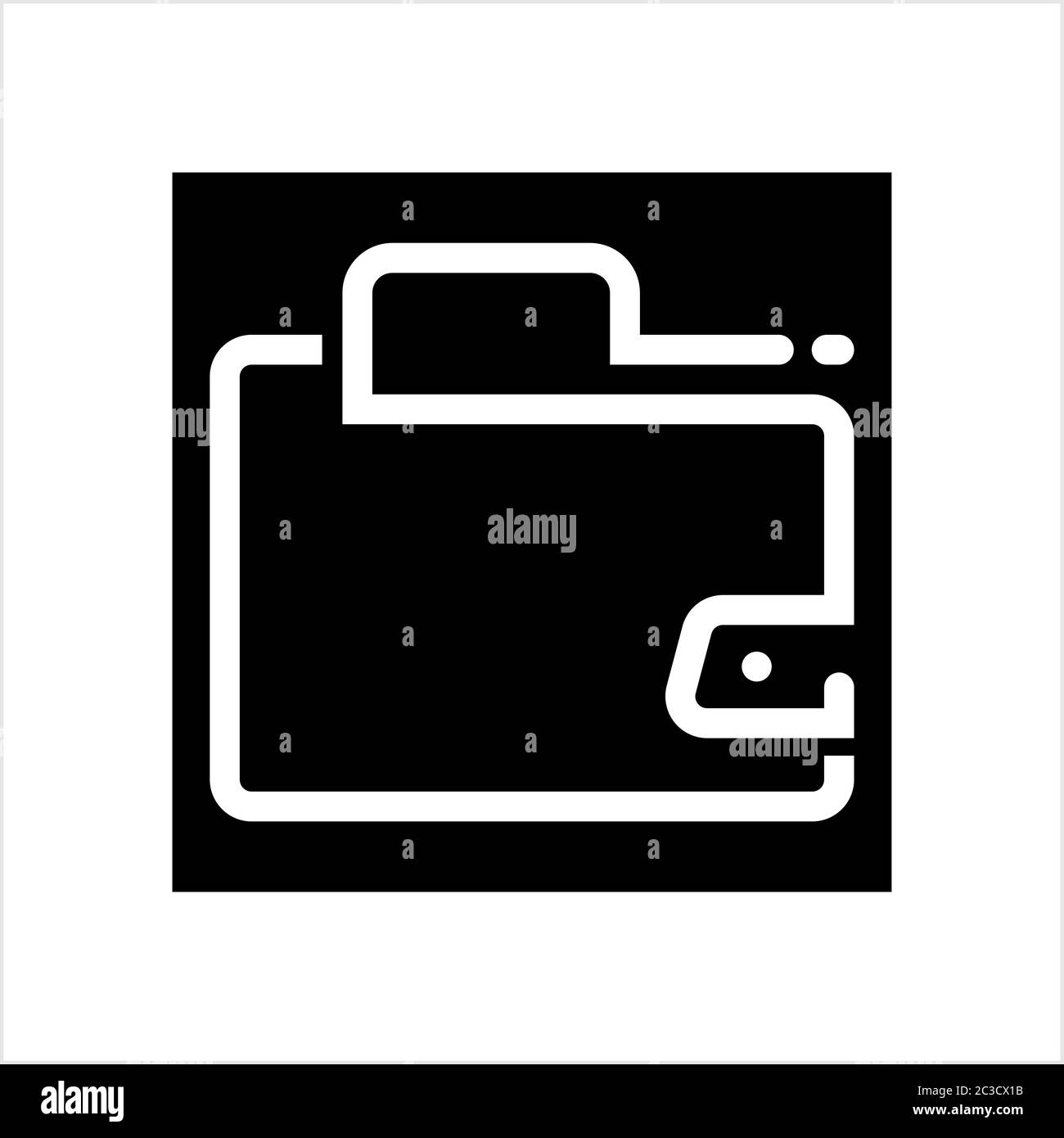 Wallet Icon, Purse Creative Design Vector Art Illustration Stock Vector