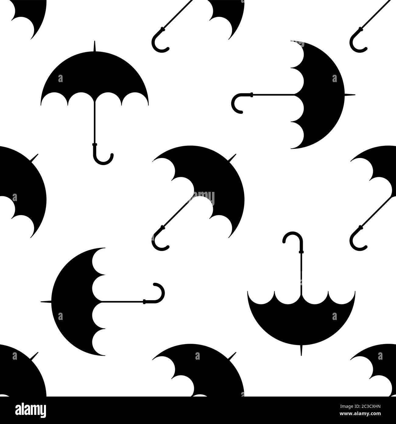 Umbrella Icon Seamless Pattern Vector Art Illustration Stock Vector ...