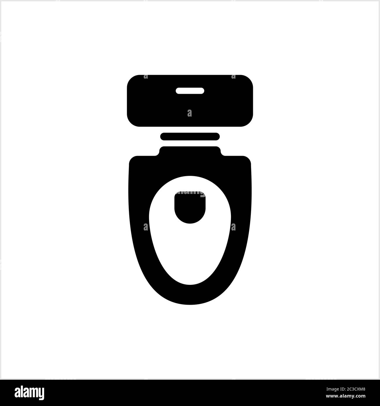 Toilet Bowl Icon Vector Art Illustration Stock Vector