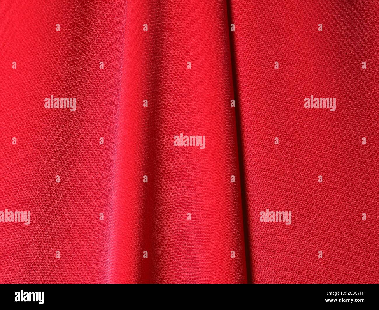red fabric curtain used in a theatre Stock Photo