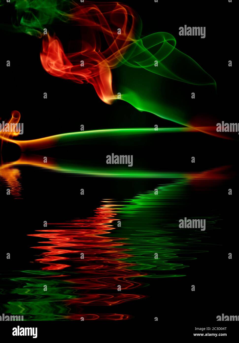 abstract colored smoke in a black background Stock Photo - Alamy