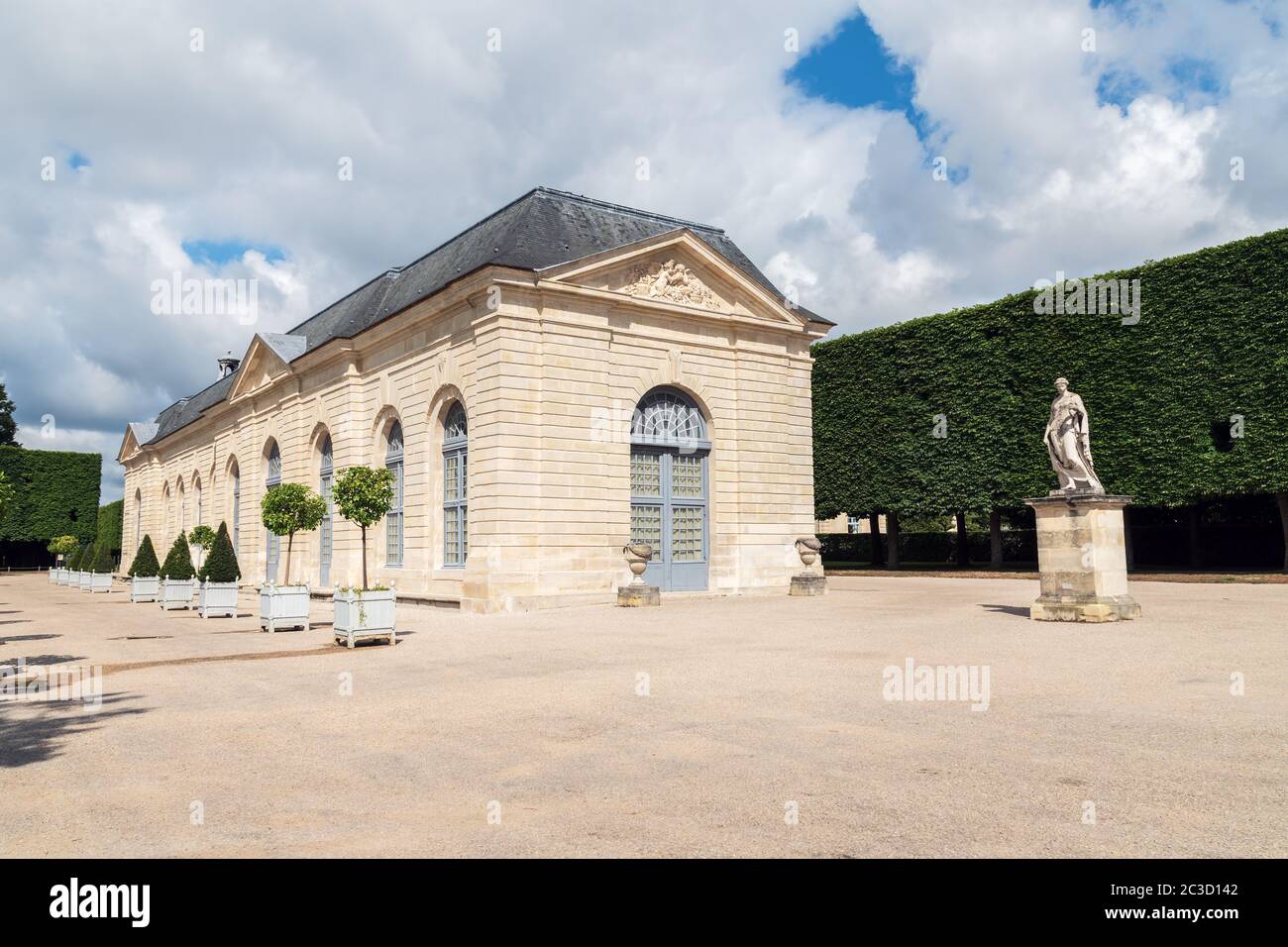 Orangery building in Parc de Sceaux - Hauts-de-Seine, France. Stock Photo