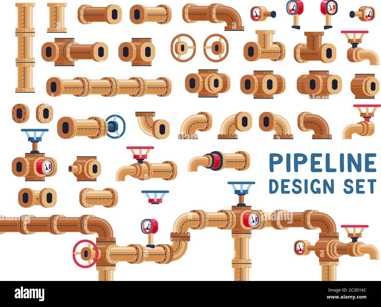 Gas manometer pipeline Stock Vector Images - Alamy