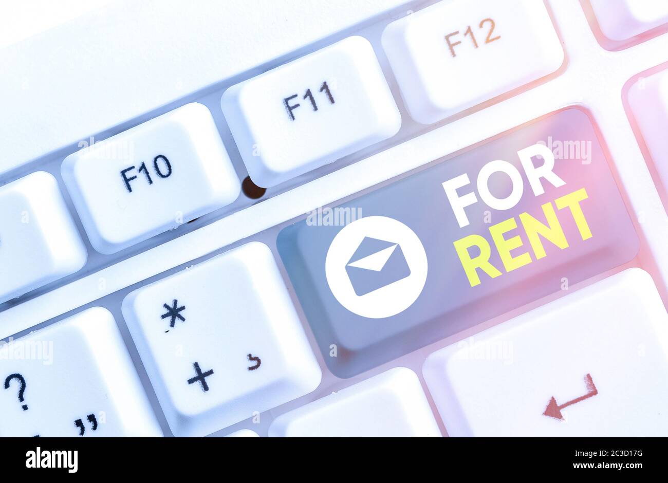 Text sign showing For Rent. Business photo showcasing Occupying an ...