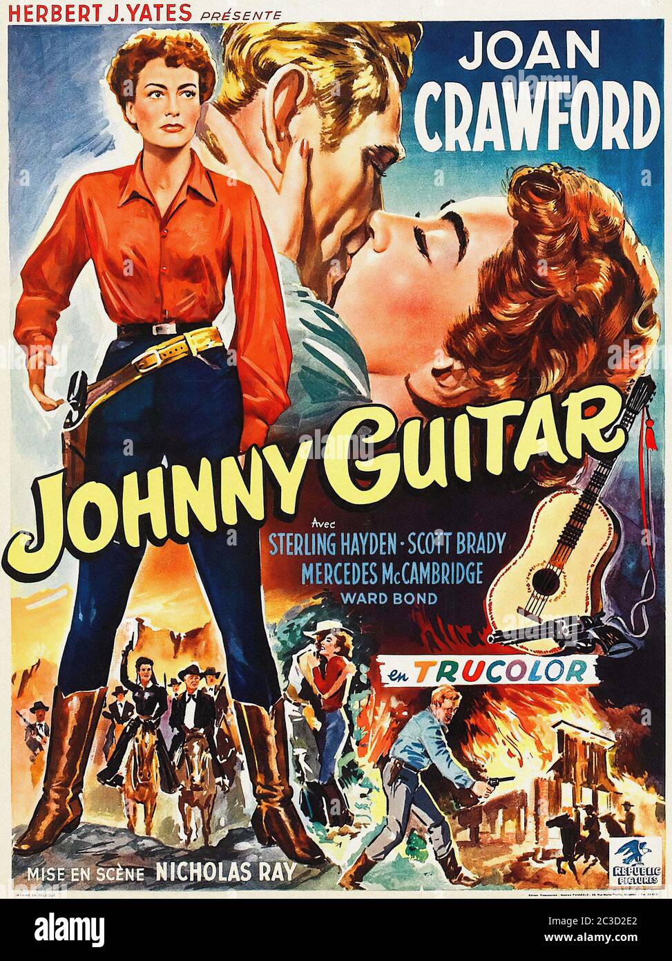 Johnny Guitar Vintage Movie Poster Stock Photo Alamy