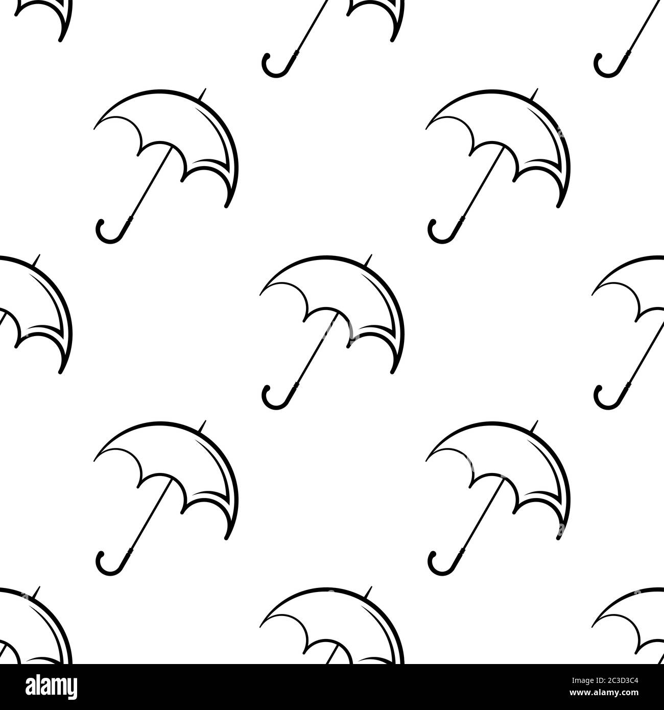 Umbrella Icon Seamless Pattern Vector Art Illustration Stock Vector ...