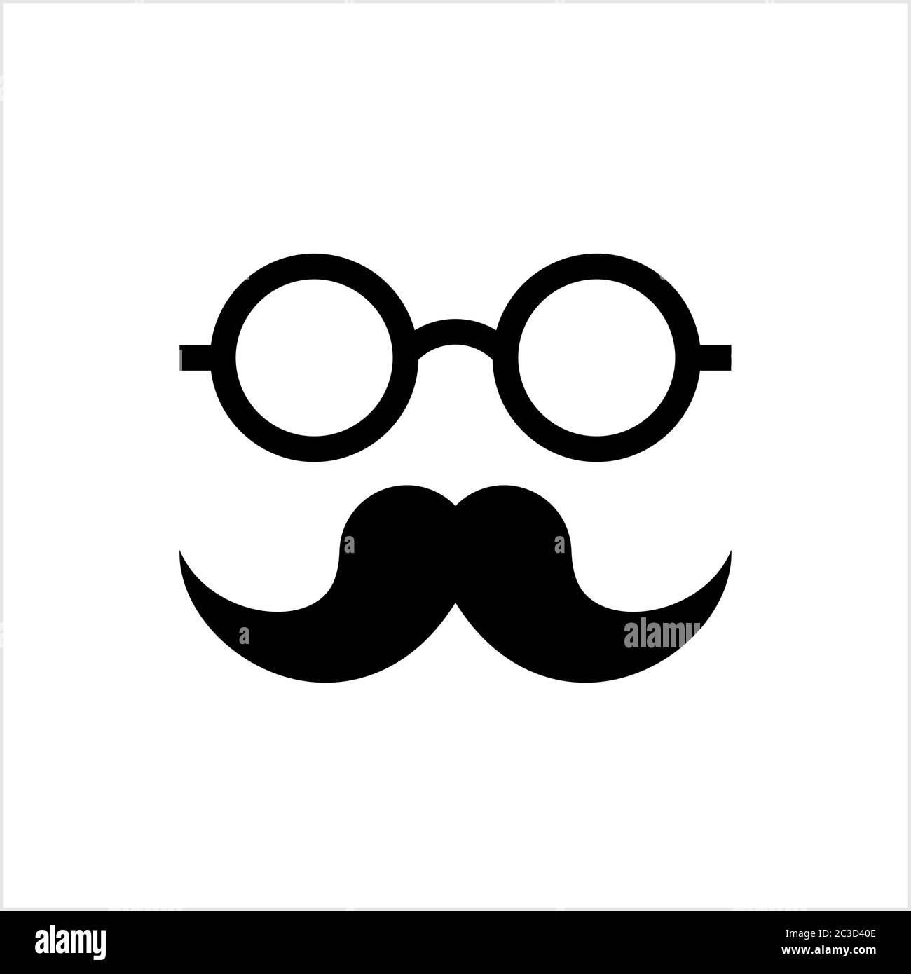Moustache And Glasses Icon Mustache And Glasses Icon Vector Art