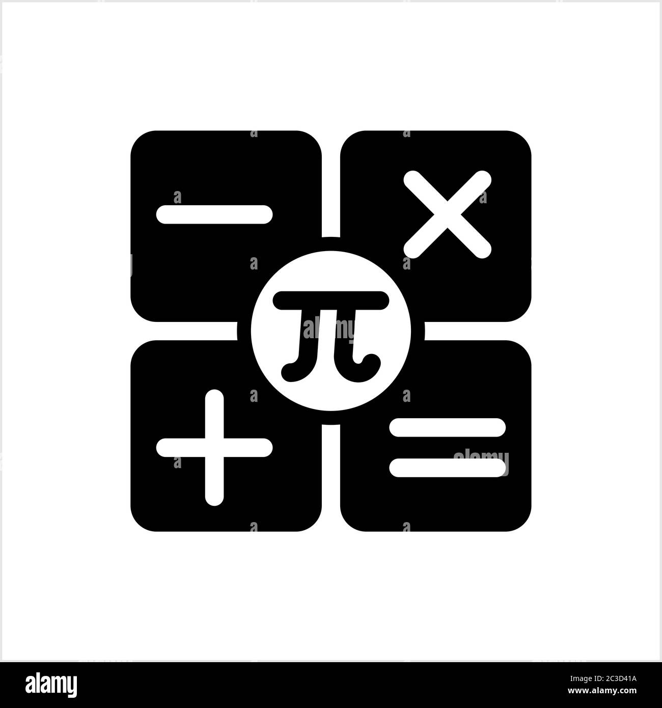 Math Icon, Mathematics Icon Vector Art Illustration Stock Vector Image
