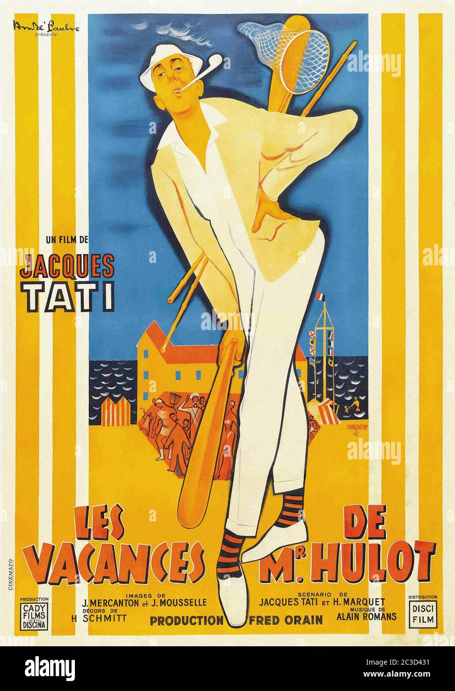 Les Vacances De Monsieur Hulot - French Vintage Movie Poster Stock ...