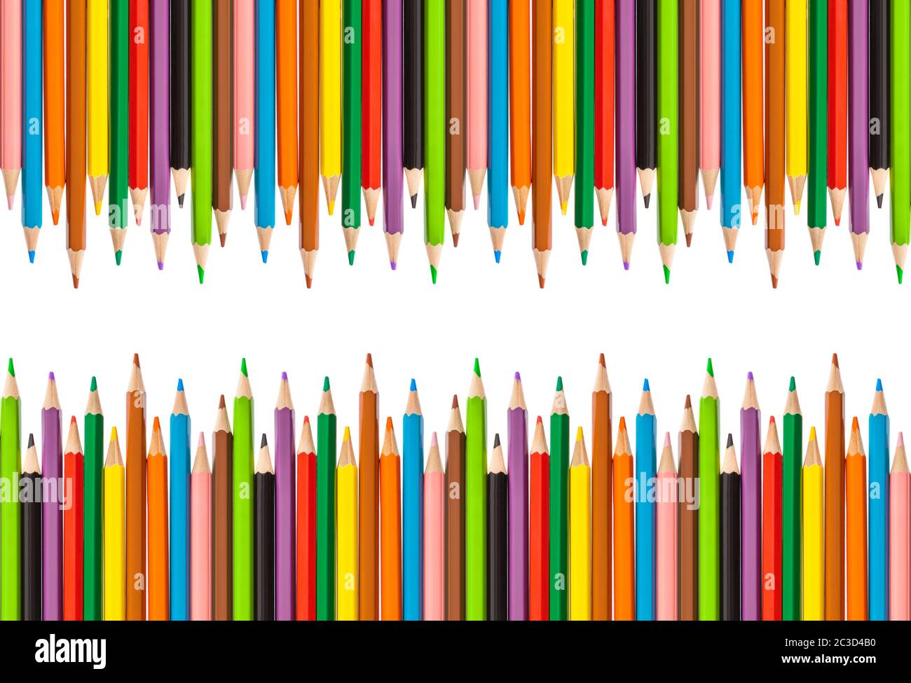Multicolored pencils Stock Photo
