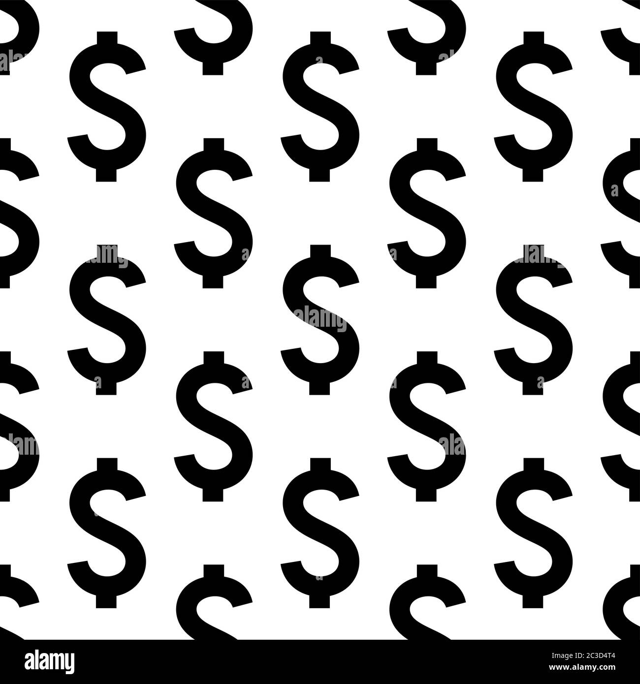 Dollar Sign Seamless Pattern Vector Art Illustration Stock Vector Image ...