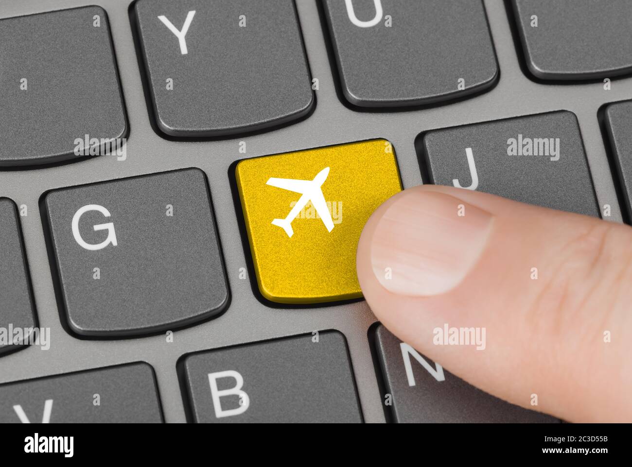 Plane icon yellow internet button hi-res stock photography and images -  Alamy